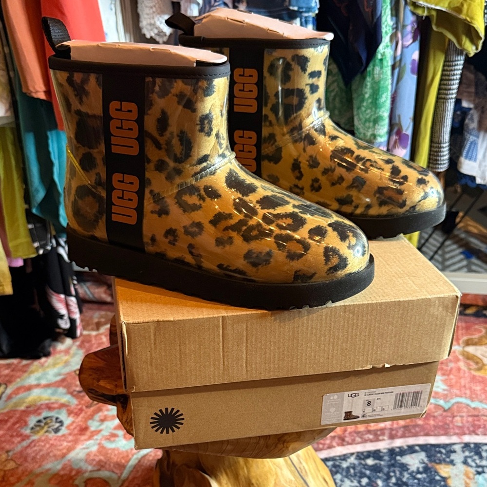 UGG Leopard Print Ankle Boots
